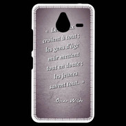 Coque Personnalisée Nokia Lumia 640XL LTE Les vieux Violet Citation Oscar Wilde