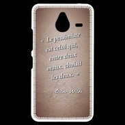 Coque Personnalisée Nokia Lumia 640XL LTE Pessimiste Rouge Citation Oscar Wilde