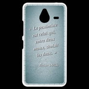 Coque Personnalisée Nokia Lumia 640XL LTE Pessimiste Turquoise Citation Oscar Wilde
