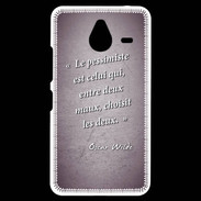 Coque Personnalisée Nokia Lumia 640XL LTE Pessimiste Violet Citation Oscar Wilde