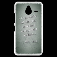 Coque Personnalisée Nokia Lumia 640XL LTE Pessimiste Vert Citation Oscar Wilde
