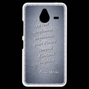 Coque Personnalisée Nokia Lumia 640XL LTE Quart d'heure Bleu Citation Oscar Wilde