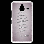 Coque Personnalisée Nokia Lumia 640XL LTE Quart d'heure Rose Citation Oscar Wilde