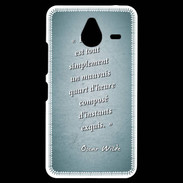 Coque Personnalisée Nokia Lumia 640XL LTE Quart d'heure Turquoise Citation Oscar Wilde
