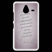Coque Personnalisée Nokia Lumia 640XL LTE Sagesse rêves Rose Citation Oscar Wilde