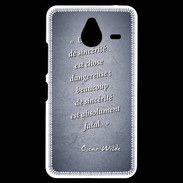 Coque Personnalisée Nokia Lumia 640XL LTE Sincérité fatale Bleu Citation Oscar Wilde