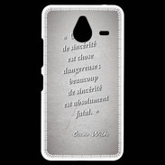 Coque Personnalisée Nokia Lumia 640XL LTE Sincérité fatale Gris Citation Oscar Wilde