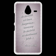Coque Personnalisée Nokia Lumia 640XL LTE Sincérité fatale Rose Citation Oscar Wilde