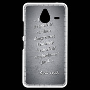 Coque Personnalisée Nokia Lumia 640XL LTE Sincérité fatale Noir Citation Oscar Wilde