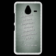 Coque Personnalisée Nokia Lumia 640XL LTE Sincérité fatale Vert Citation Oscar Wilde