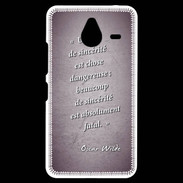 Coque Personnalisée Nokia Lumia 640XL LTE Sincérité fatale Violet Citation Oscar Wilde