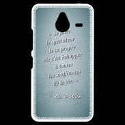 Coque Personnalisée Nokia Lumia 640XL LTE Spectateur Turquoise Citation Oscar Wilde