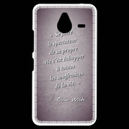 Coque Personnalisée Nokia Lumia 640XL LTE Spectateur Violet Citation Oscar Wilde