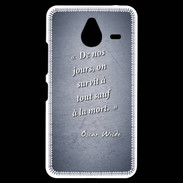 Coque Personnalisée Nokia Lumia 640XL LTE Survie mort Bleu Citation Oscar Wilde