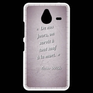 Coque Personnalisée Nokia Lumia 640XL LTE Survie mort Rose Citation Oscar Wilde