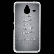 Coque Personnalisée Nokia Lumia 640XL LTE Survie mort Noir Citation Oscar Wilde