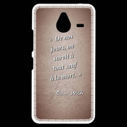 Coque Personnalisée Nokia Lumia 640XL LTE Survie mort Rouge Citation Oscar Wilde