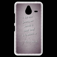 Coque Personnalisée Nokia Lumia 640XL LTE Survie mort Violet Citation Oscar Wilde