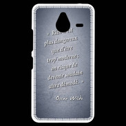 Coque Personnalisée Nokia Lumia 640XL LTE Trop moderne Bleu Citation Oscar Wilde