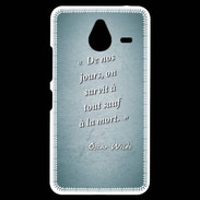 Coque Personnalisée Nokia Lumia 640XL LTE Survie mort Turquoise Citation Oscar Wilde