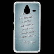 Coque Personnalisée Nokia Lumia 640XL LTE Trop moderne Turquoise Citation Oscar Wilde