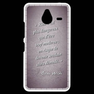 Coque Personnalisée Nokia Lumia 640XL LTE Trop moderne Violet Citation Oscar Wilde