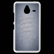 Coque Personnalisée Nokia Lumia 640XL LTE Ami poignardée Bleu Citation Oscar Wilde