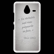 Coque Personnalisée Nokia Lumia 640XL LTE Ami poignardée Gris Citation Oscar Wilde