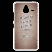 Coque Personnalisée Nokia Lumia 640XL LTE Ami poignardée Rouge Citation Oscar Wilde