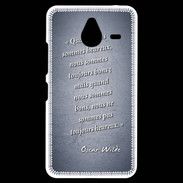 Coque Personnalisée Nokia Lumia 640XL LTE Bons heureux Bleu Citation Oscar Wilde