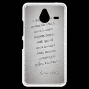 Coque Personnalisée Nokia Lumia 640XL LTE Bons heureux Gris Citation Oscar Wilde