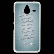 Coque Personnalisée Nokia Lumia 640XL LTE Bons heureux Turquoise Citation Oscar Wilde