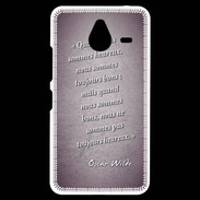 Coque Personnalisée Nokia Lumia 640XL LTE Bons heureux Violet Citation Oscar Wilde