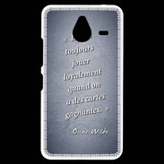 Coque Personnalisée Nokia Lumia 640XL LTE Cartes gagnantes Bleu Citation Oscar Wilde