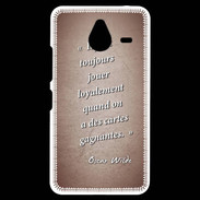 Coque Personnalisée Nokia Lumia 640XL LTE Cartes gagnantes Rouge Citation Oscar Wilde