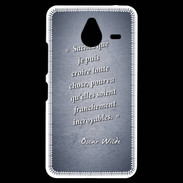 Coque Personnalisée Nokia Lumia 640XL LTE Croire Bleu Citation Oscar Wilde