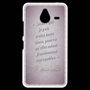 Coque Personnalisée Nokia Lumia 640XL LTE Croire Rose Citation Oscar Wilde