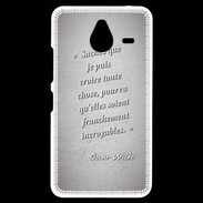 Coque Personnalisée Nokia Lumia 640XL LTE Croire Gris Citation Oscar Wilde
