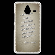 Coque Personnalisée Nokia Lumia 640XL LTE Croire Sepia Citation Oscar Wilde