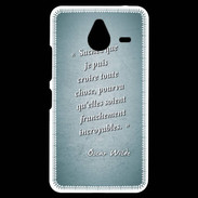 Coque Personnalisée Nokia Lumia 640XL LTE Croire Turquoise Citation Oscar Wilde