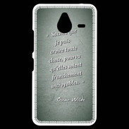 Coque Personnalisée Nokia Lumia 640XL LTE Croire Vert Citation Oscar Wilde