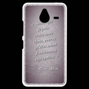 Coque Personnalisée Nokia Lumia 640XL LTE Croire Violet Citation Oscar Wilde