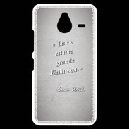 Coque Personnalisée Nokia Lumia 640XL LTE Désillusion vie Gris Citation Oscar Wilde
