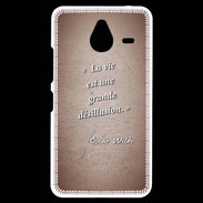 Coque Personnalisée Nokia Lumia 640XL LTE Désillusion vie Rouge Citation Oscar Wilde