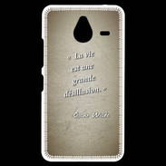 Coque Personnalisée Nokia Lumia 640XL LTE Désillusion vie Sepia Citation Oscar Wilde