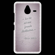 Coque Personnalisée Nokia Lumia 640XL LTE Désillusion vie Rose Citation Oscar Wilde