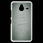 Coque Personnalisée Nokia Lumia 640XL LTE Désillusion vie Vert Citation Oscar Wilde