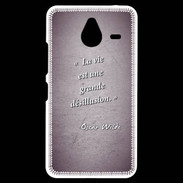 Coque Personnalisée Nokia Lumia 640XL LTE Désillusion vie Violet Citation Oscar Wilde