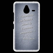 Coque Personnalisée Nokia Lumia 640XL LTE Incertitude amour Bleu Citation Oscar Wilde