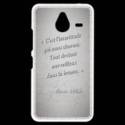 Coque Personnalisée Nokia Lumia 640XL LTE Incertitude amour Gris Citation Oscar Wilde